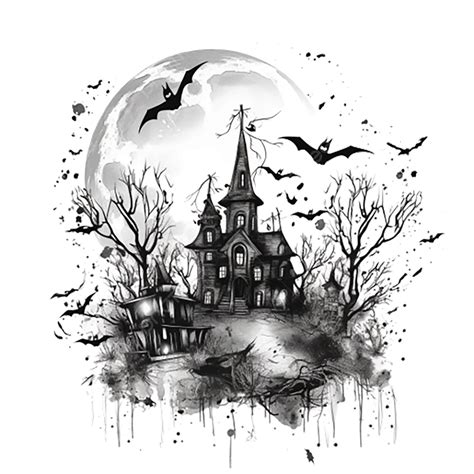 black and white halloween clip art|creepy drawings black and white.